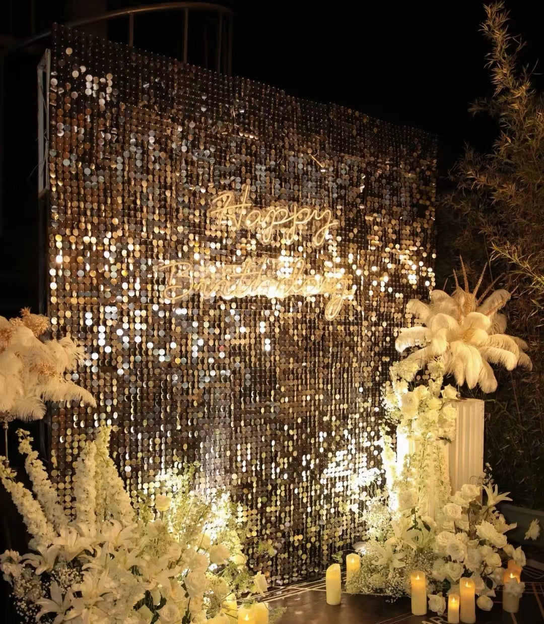 Event Party Decoration Sequin Shimmer Wall Panel