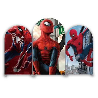 Spiderman Theme Birthday Party Arch Backdrop Cover