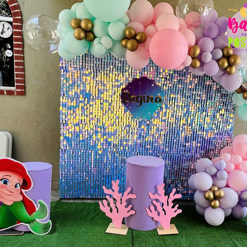 Iridescence Birthday Wedding Baby Shower Sequin Shimmer Backdrop Wall